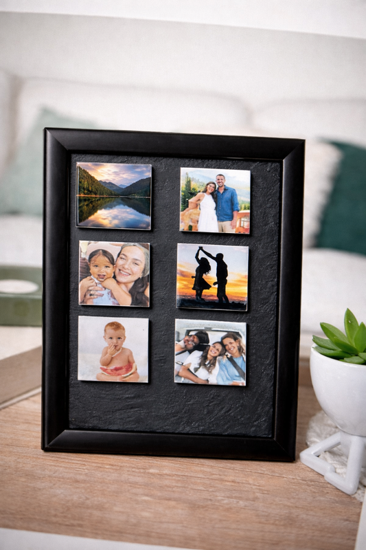 Cadre Magnétique Photo + 6 Magnets Rigides Personnalisés
